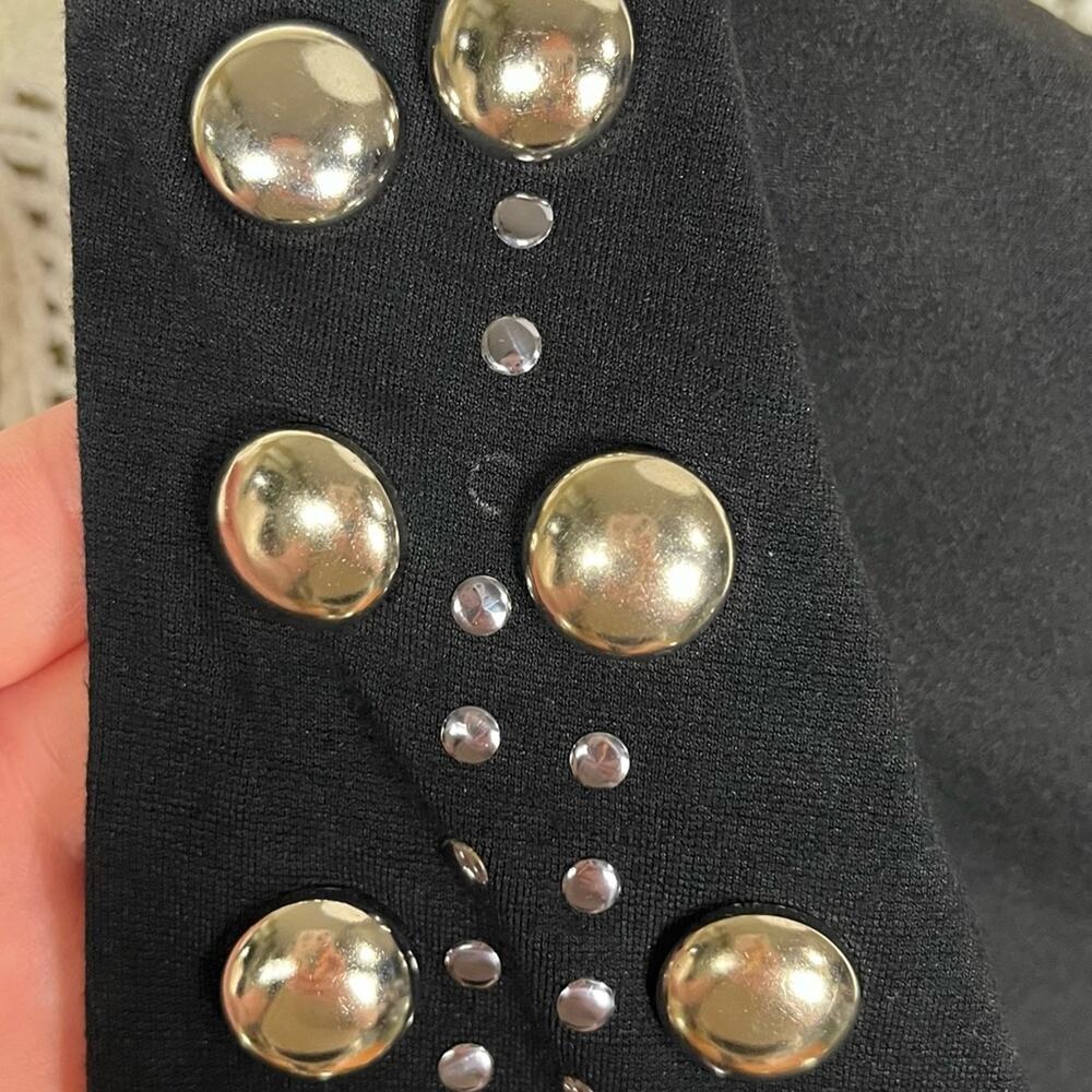 FOREVER 21 | Little Black Dress Mini with Studs Sleeveless Sexy S - Picture 7 of 7